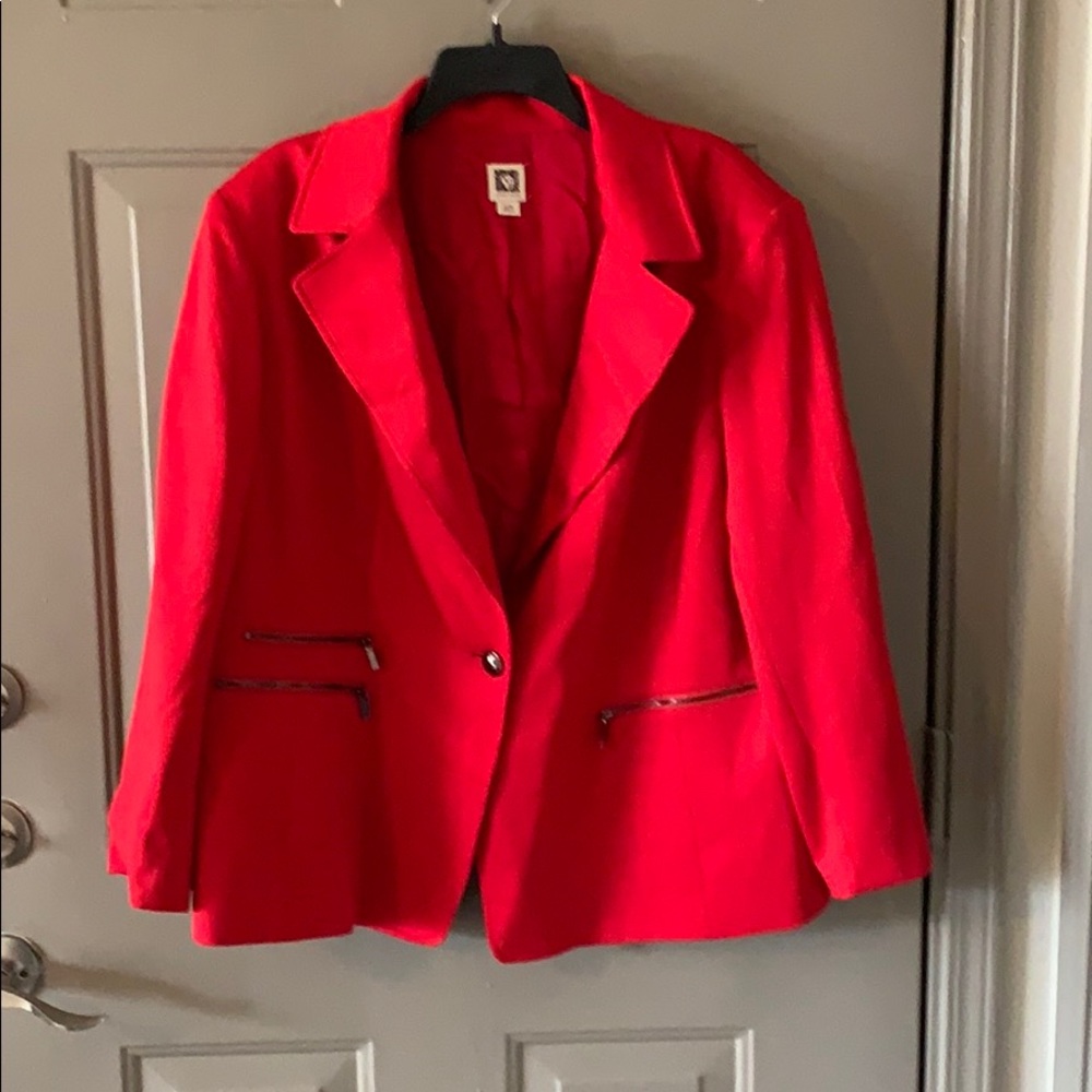 Red Anne Klein blazer